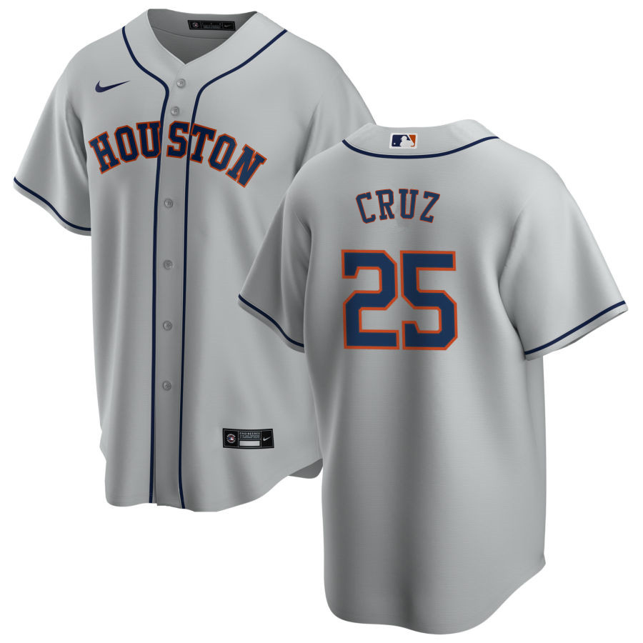 Nike Men #25 Jose Cruz Houston Astros Baseball Jerseys Sale-Gray